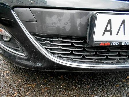 Устраненный дефект на бампере Opel Astra